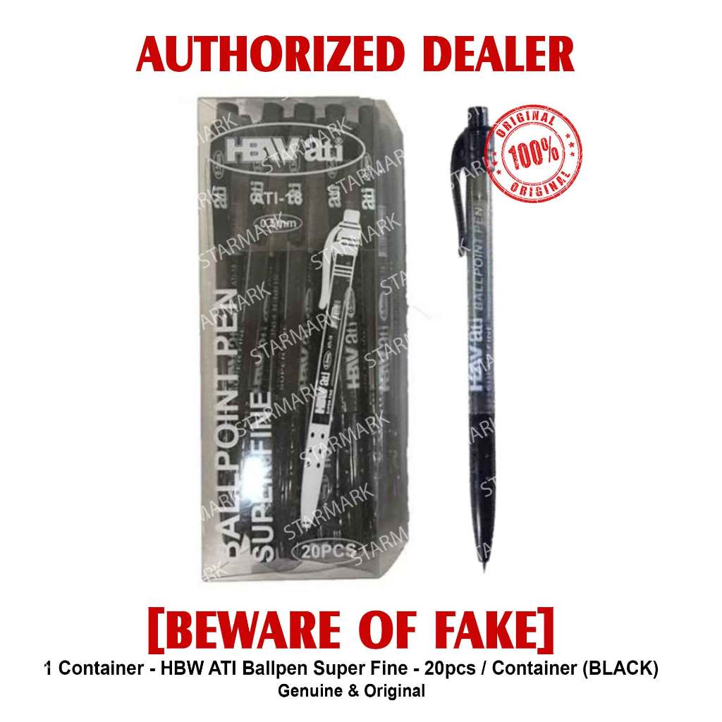 HBW ATI Ballpen Ballpens 0.5mm 20pcs per box Ball Pen Ball Pens BLACK ...
