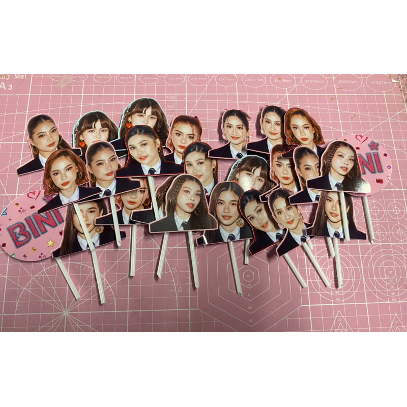 BINI Cake Topper and Cupcake Toppers 3D/Layering | Shopee Philippines
