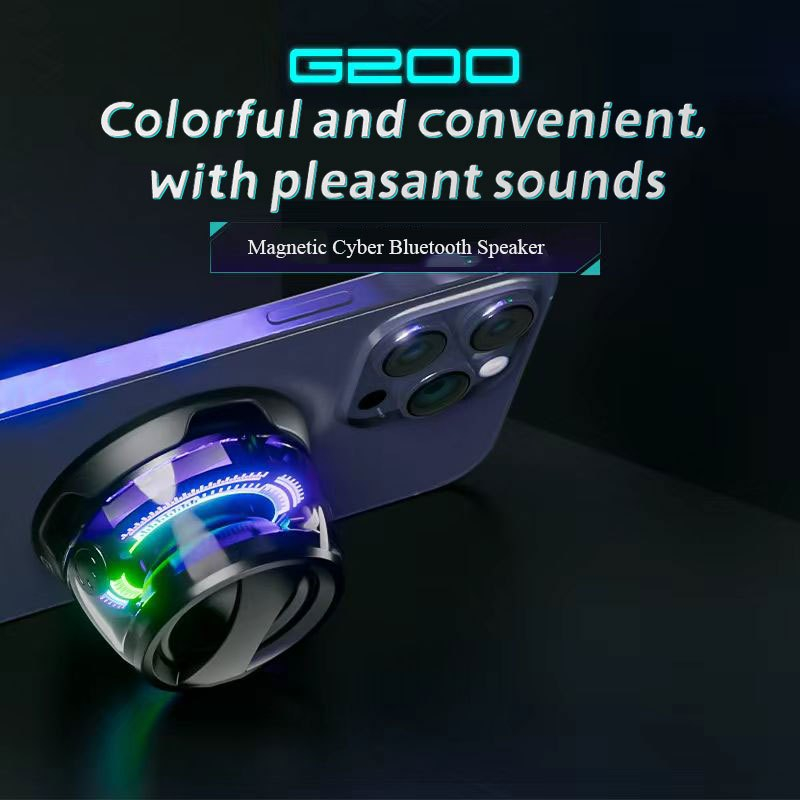 G200 Portable Wireless Bluetooth Speaker RGB Lighting Magnetic Mini ...