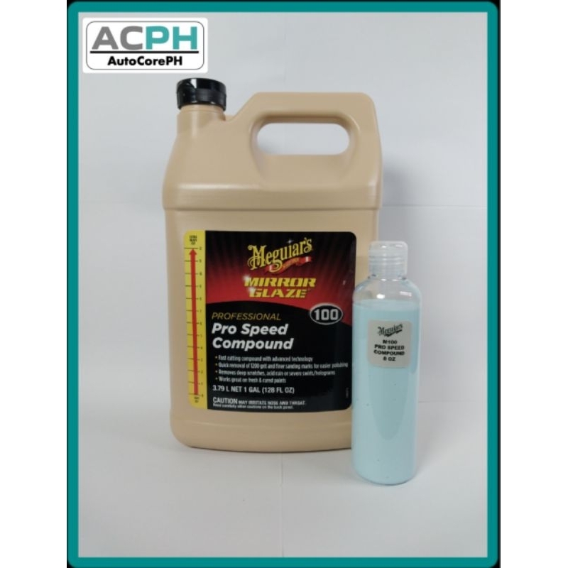 Meguiars M100 Pro Speed Compound 8 & 32 oz Aftermarket Bottle | Shopee ...