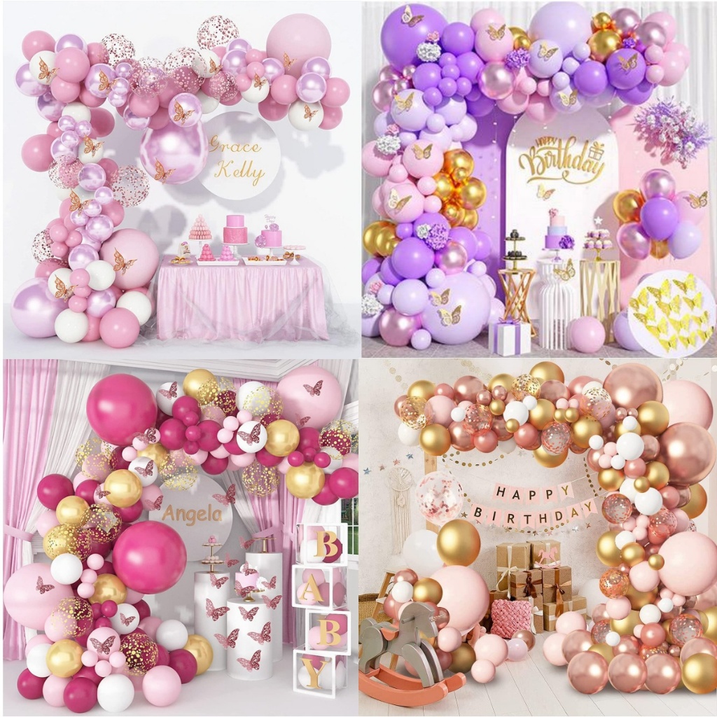 87PCS Balloon Arch Kit Set Birthday Wedding Party Garland Decor Balloons AU NEW