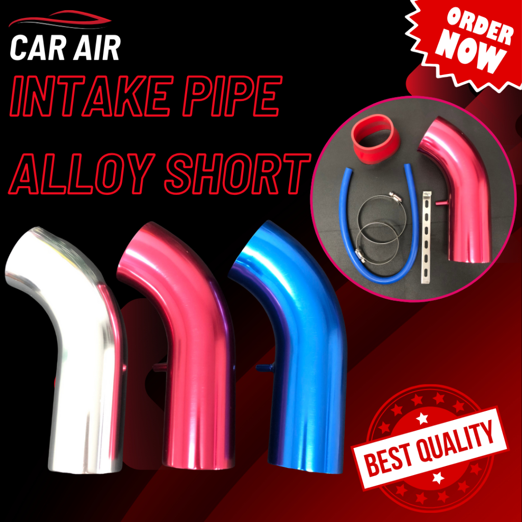 Universal Aluminum Car Air Intake Pipe Kit Pipes Air Intake Pipe Racing ...