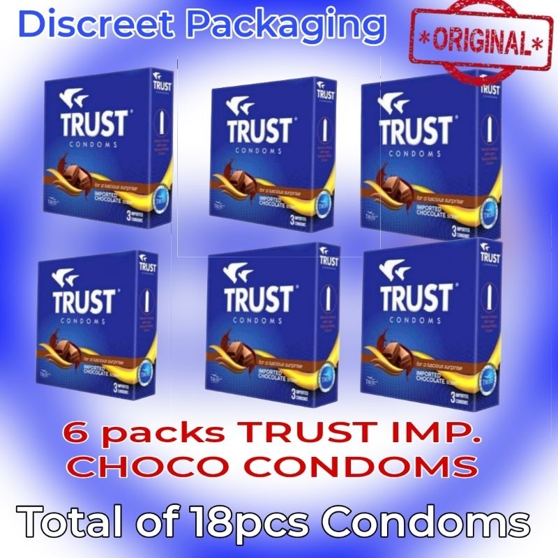 TRUST CONDOM IMPORTED CHOCO (6PACKS) DISCREET | Shopee Philippines