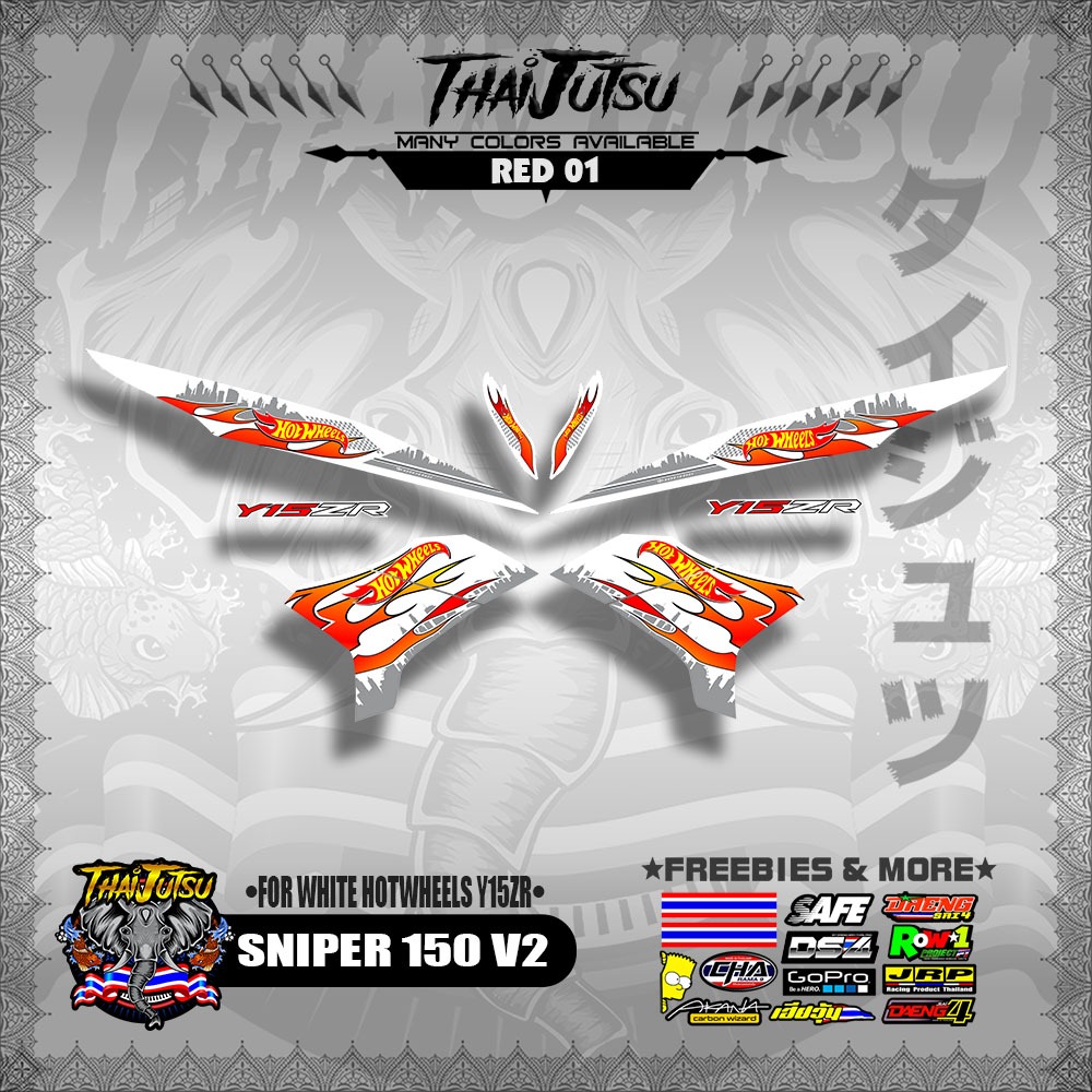 SNIPER 150 V2 DECALS ( FOR WHITE HOTWHEELS Y15ZR )【ThaijutsuStickers ...