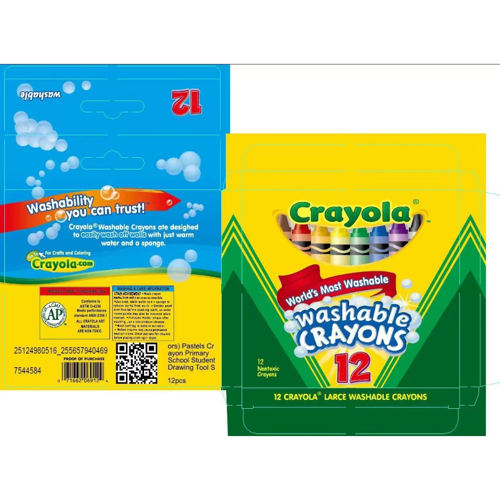 Crayons( Set of 12 and 16Colors) Pastels Crayon Primary School Student ...