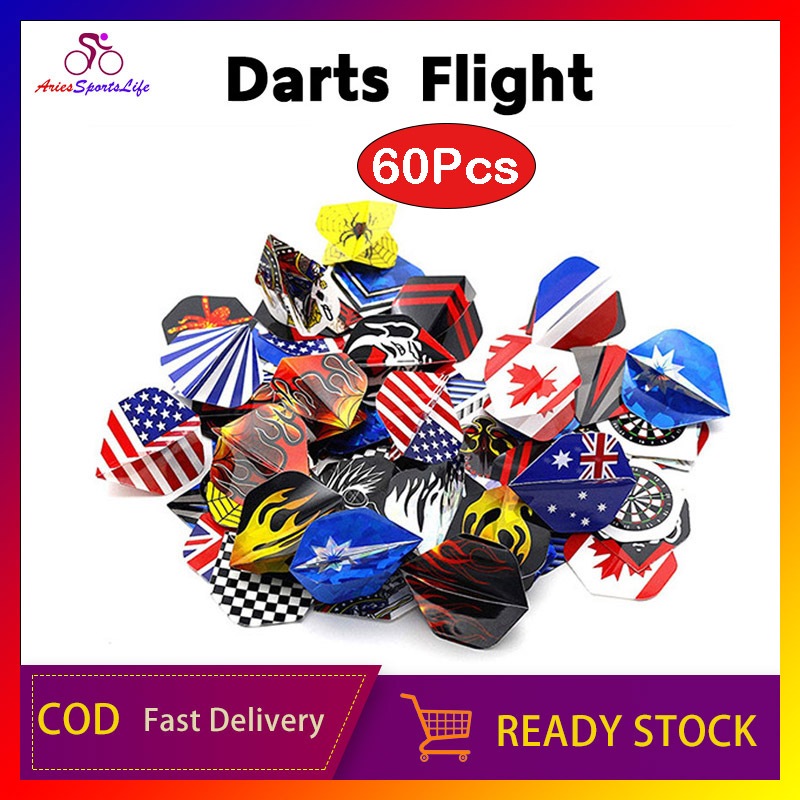 60Pcs Dart Flights Dart Wings Precision Series Popular Mixed Styles ...