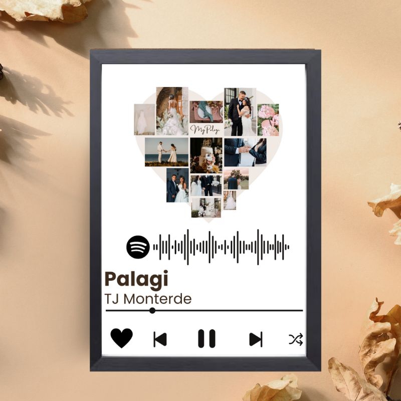 Customized Spotify Heart Collage Pictures with Frame | Shopee Philippines