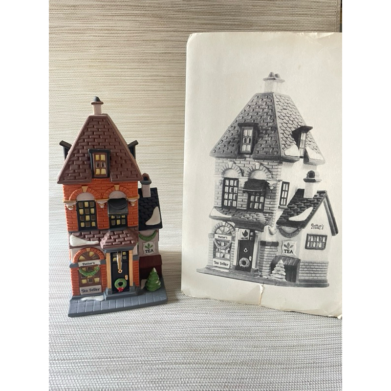 Department 56 Lighted Christmas City Potters Tea Seller Christmas