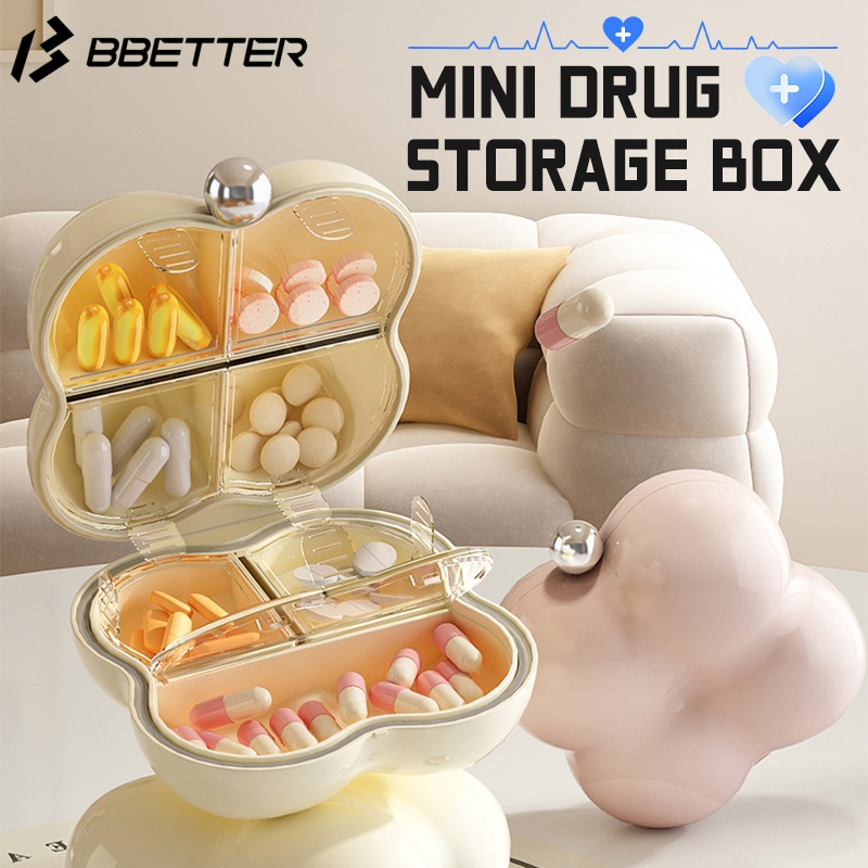 Portable Mini Medicine Storage Box Small Jewelry Case 7 Grids Pill Box ...