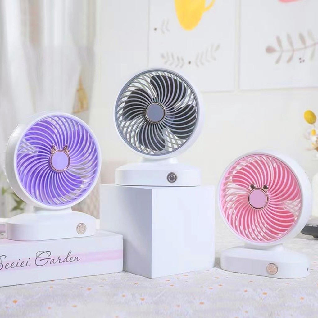 VILLA Mini Rrechargeable Portable Fan Table fan Wireless USB ...