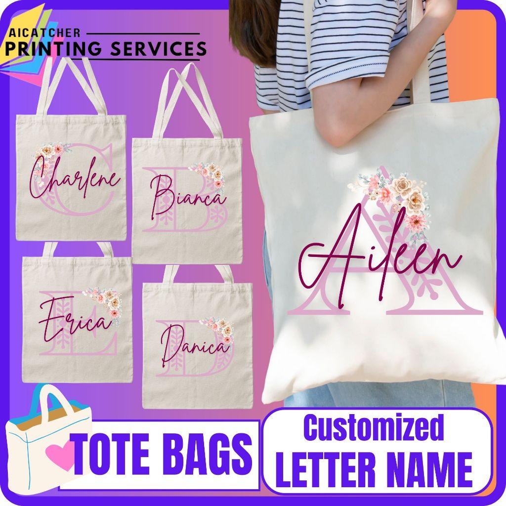 Customized Name Design High Quality Affordable Tote Bag Canvas Katsa