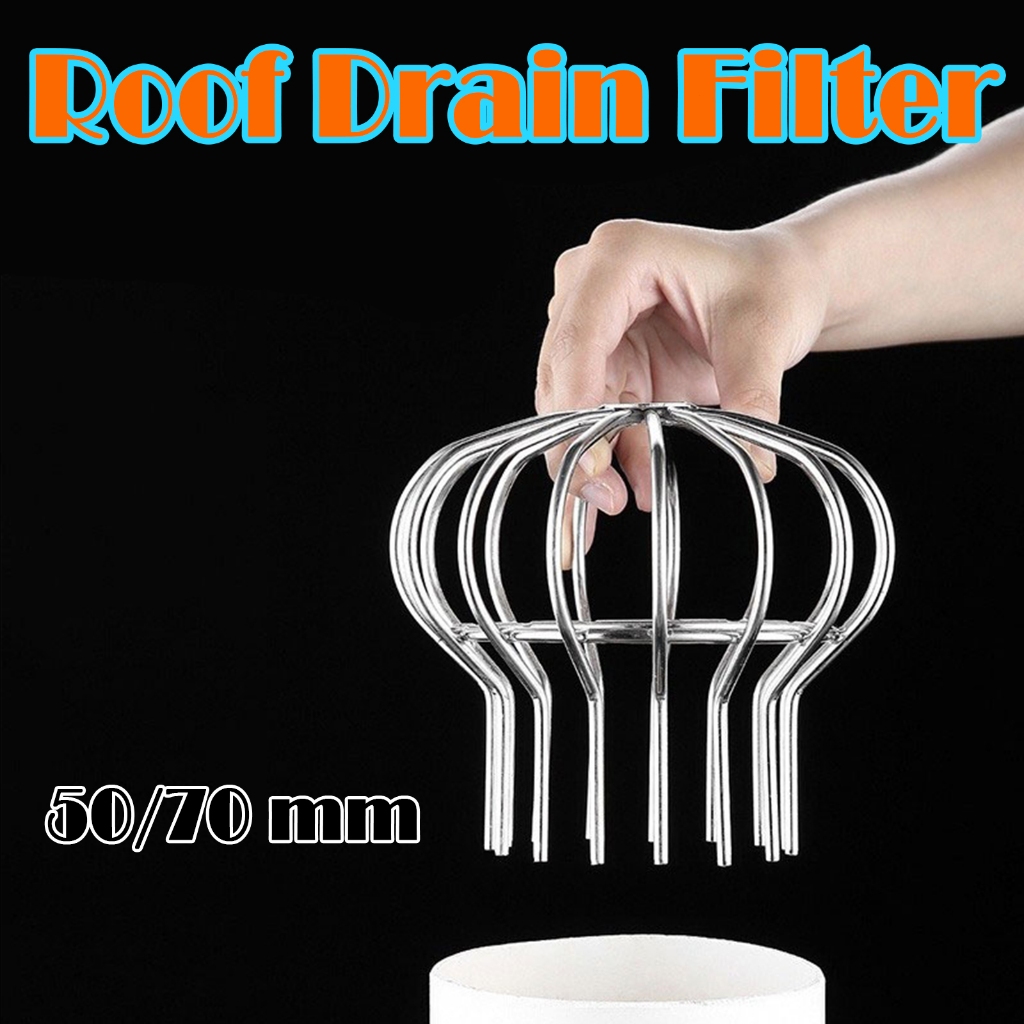 50/75mm SUS304 Gutter Guard Drain Cover Strainer Filter Roof Drain ...