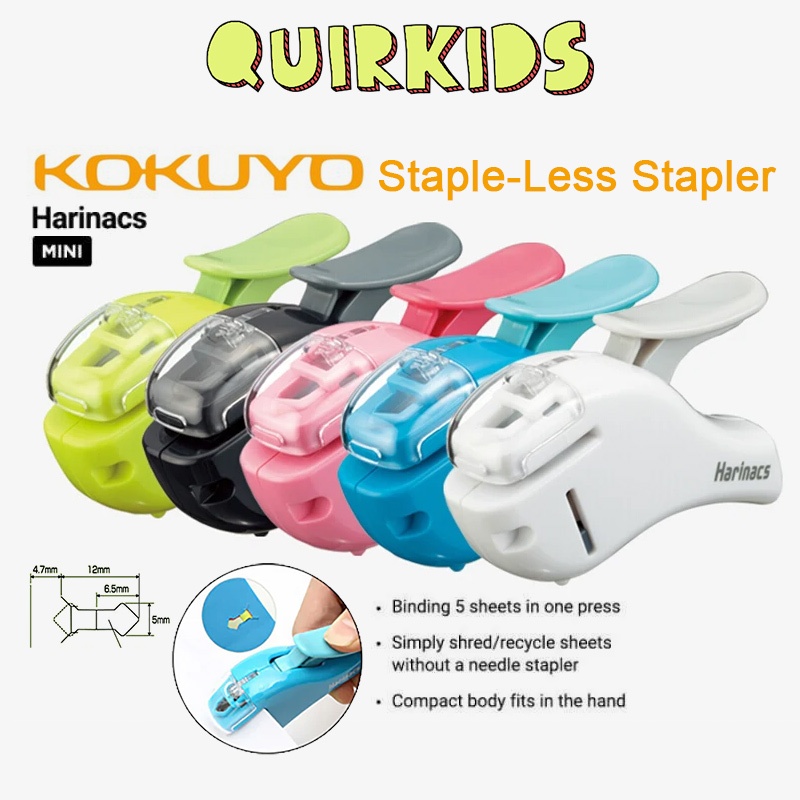 Kokuyo Harinacs Mini Staple-Less Stapler 5 Sheets SLN-MSH305 | Shopee ...