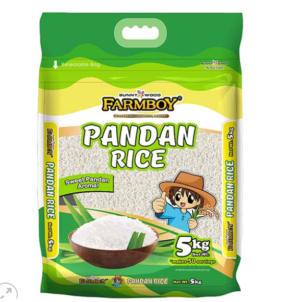 5KG Farmboy Pandan Rice/Bigas | (MAPUTI, MALAMBOT MASARAP) | Shopee ...