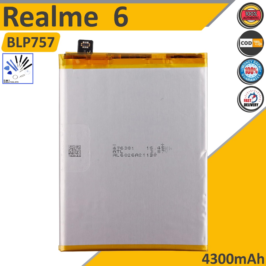 Realme 6 Battery Model BLP757 RMX2001 RMX2002 RMX2061 High Quality ...