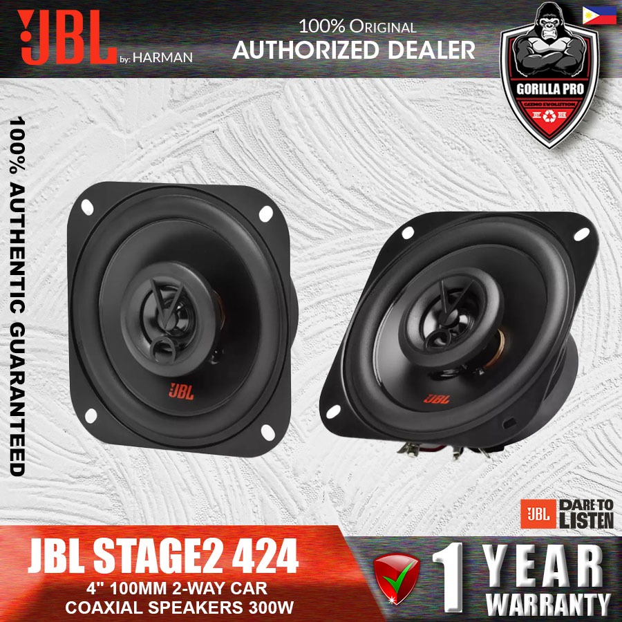 JBL STAGE2 424 4" 2-Way Coaxial Car Speakers 300W Peak Power BNIB ...
