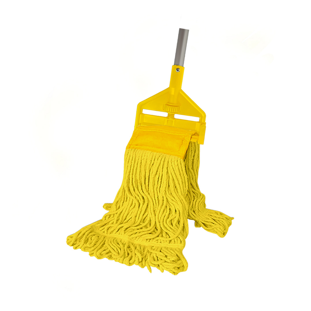 Kleensafe Heavy Duty Colored Mop Head with Aluminum Handle SET, Duo Set
