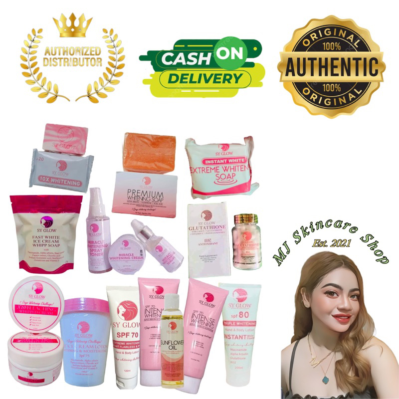 SY GLOW WHITENING SOAPS, WHITENING LOTIONS, BLEACHING CREAM, ICE CREAM