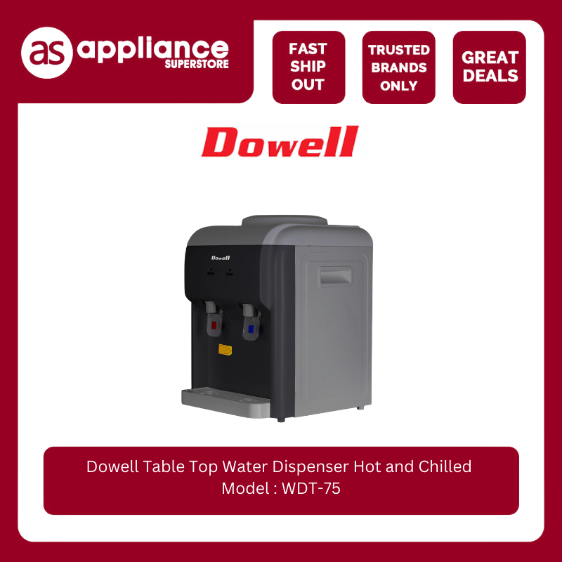 Dowell Table Top Water Dispenser Hot and Chilled WDT75 Shopee