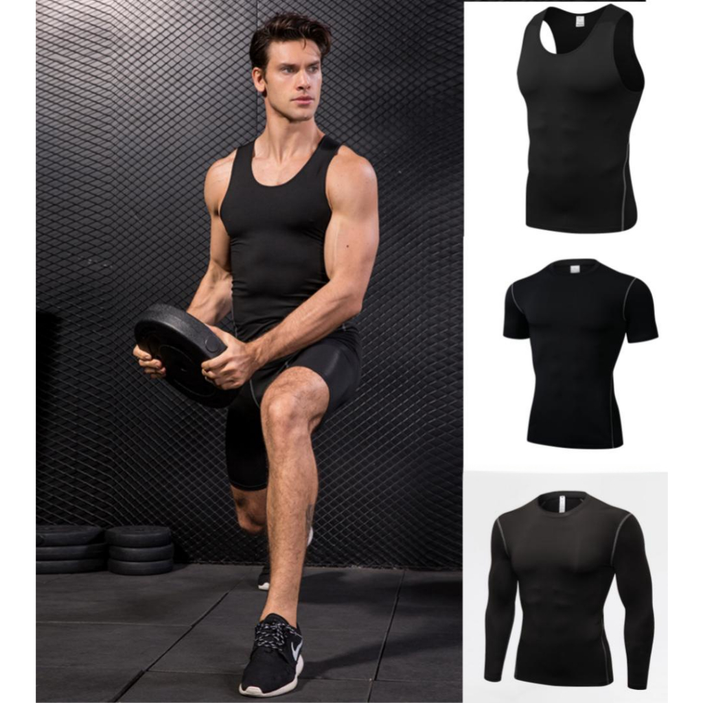 FELiCON Men's Sports Compression Tights Gym Cycle Pants Sports Breathable Workout Clothes Running Leggings Cool Dry Base Layer Profession Training Pants For All Season