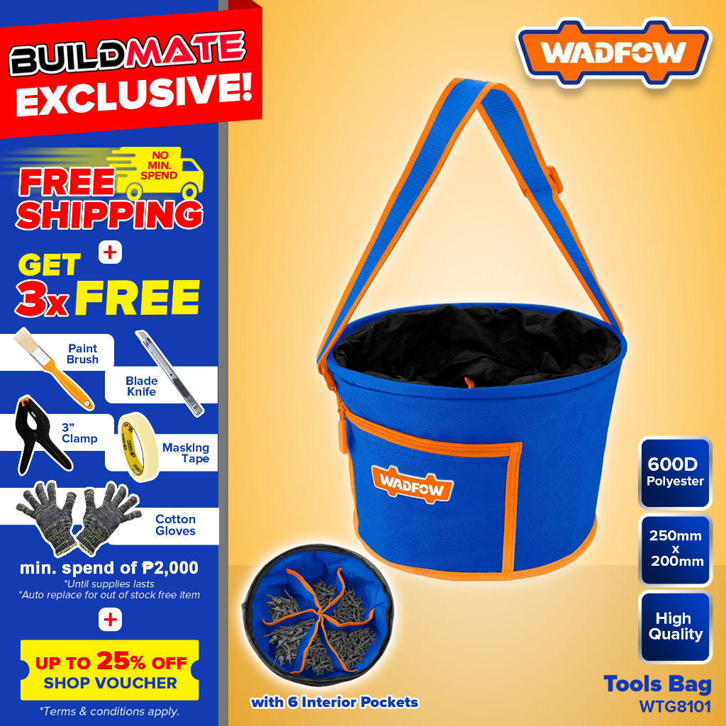 BUILDMATE Wadfow Tools Bag 250x200mm Stackable Tools Kit Organizer