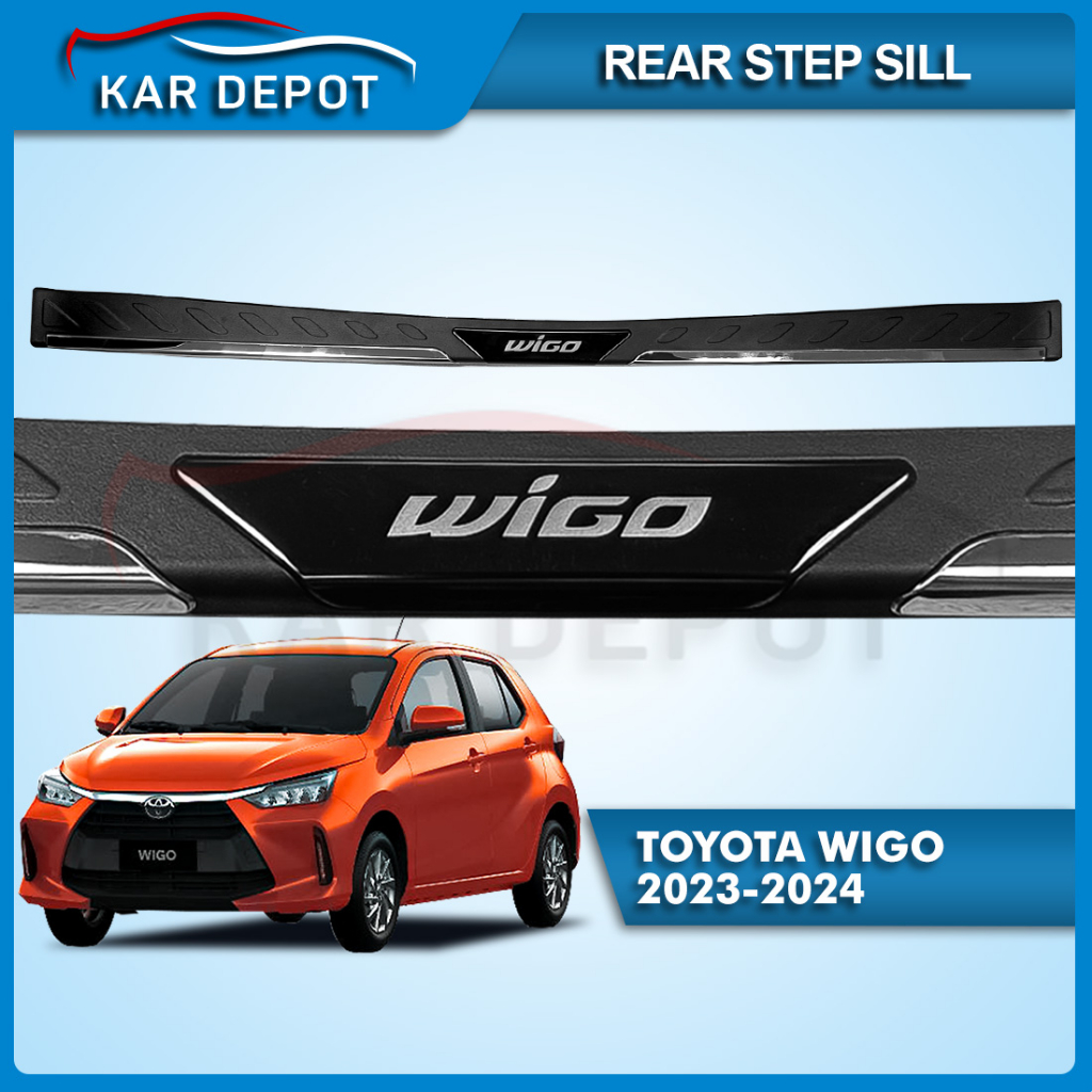 Toyota Wigo 20232024 Rear Bumper Guard Step Sill Stepsill (Black and