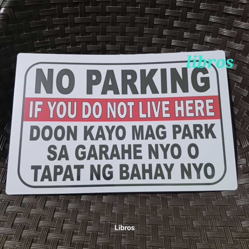 PVC A4 size Signage If you Do Not Live here Shopee Philippines