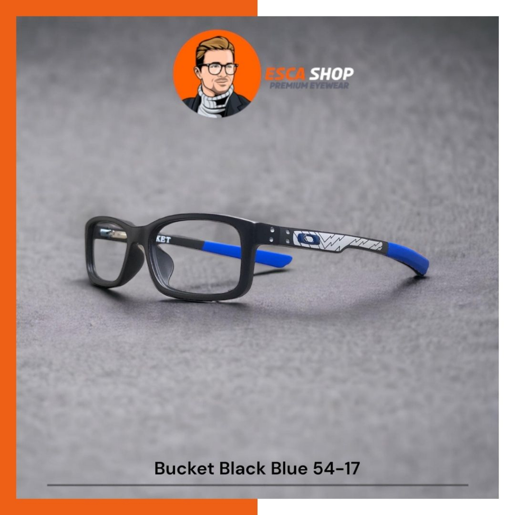 Bcket Black Blue 5417140 Unisex Eyeglasses with Interchangeable