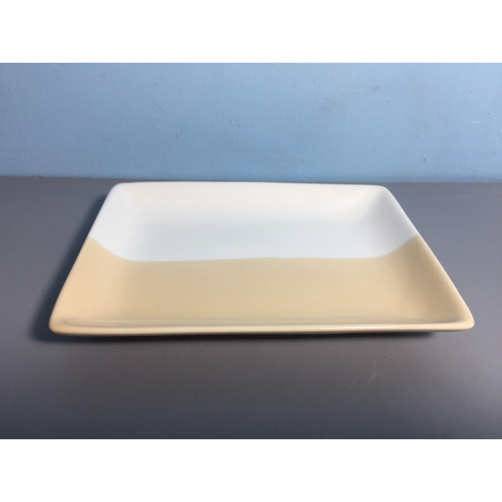 White Tan Service Plate or Dish Ceramic or Pottery | Shopee Philippines