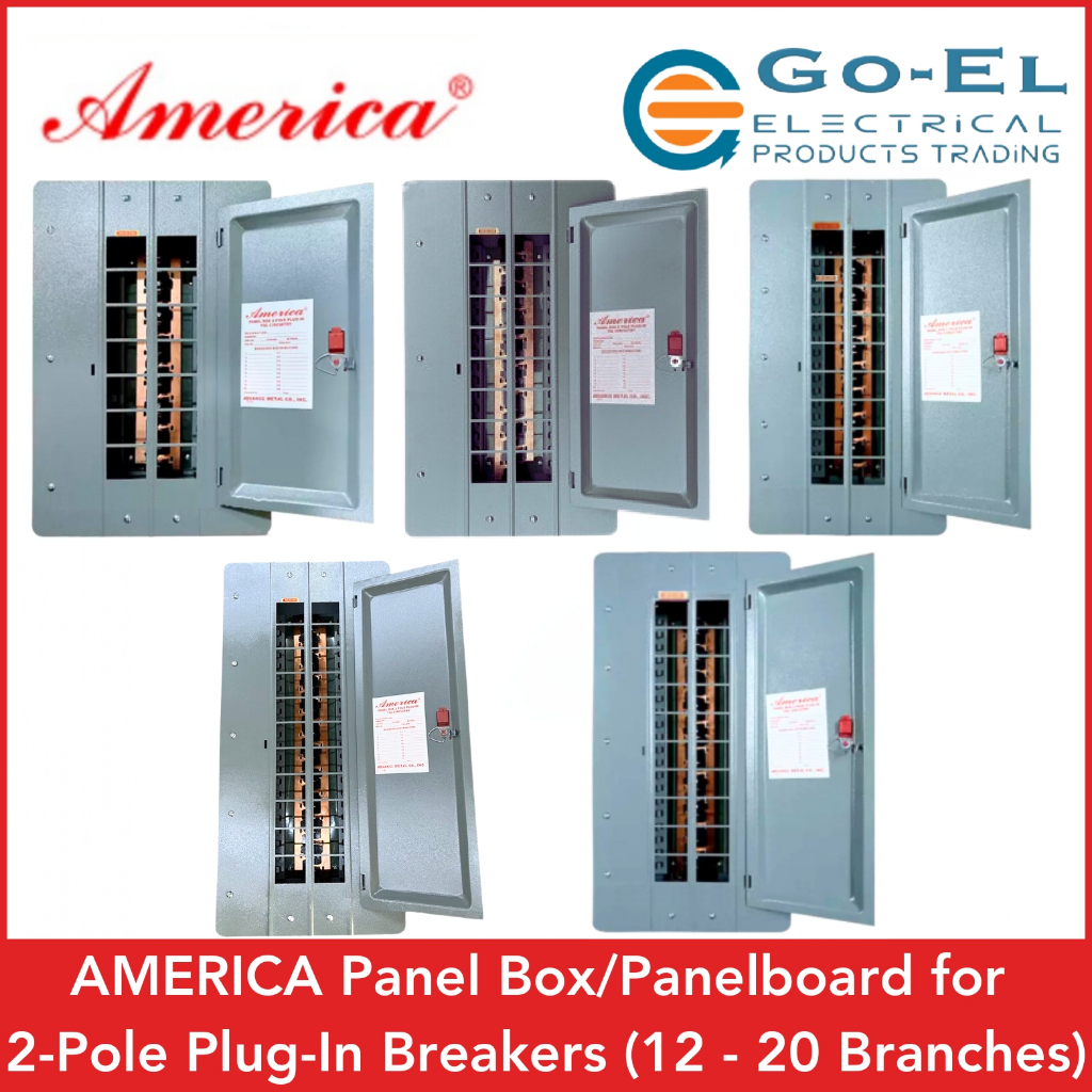 AMERICA Panelbox/Panelboard for 2Pole PlugIn Breakers (12 20