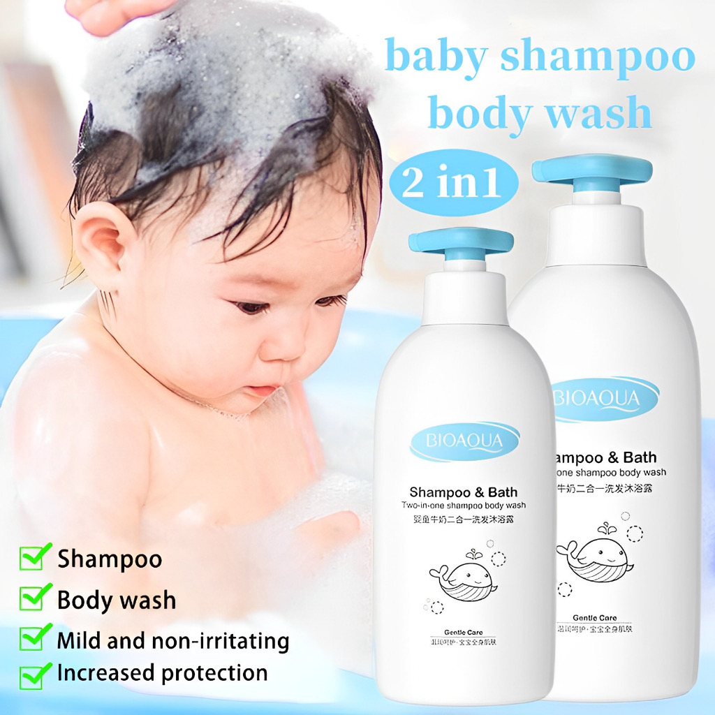 Baby Bath Soap And Shampoo Body Wash Set Milk Scent For Kids 260ML 500ML Shopee Philippines