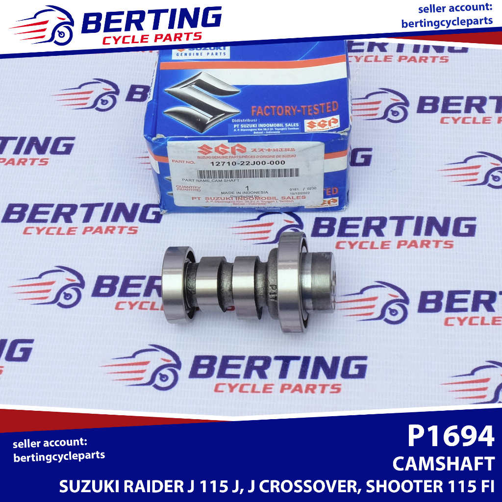 Sgp Camshaft Suzuki Raider J 115 Fi J Crossover Shooter 115 Fi Genuine 12710 22j00 000 Shopee 0764