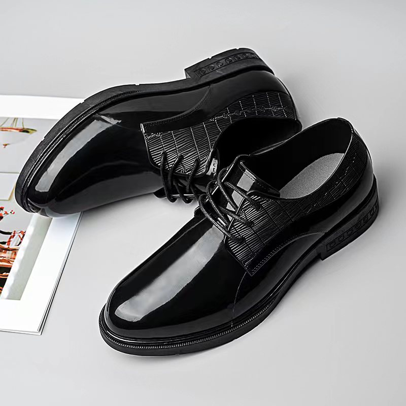 New Premium Black Shoes Service Security Formal Work Shoes High Quality