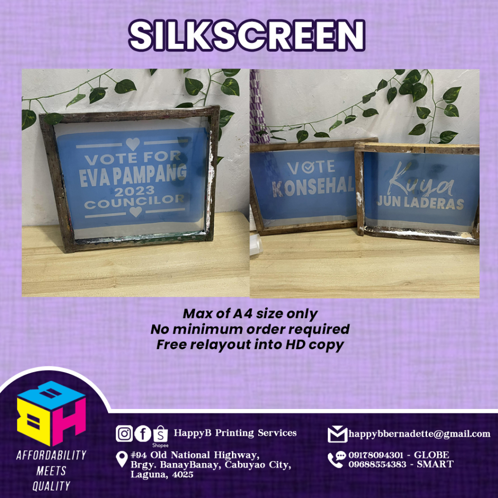 SILKSCREEN (SCREEN ONLY) Shopee Philippines