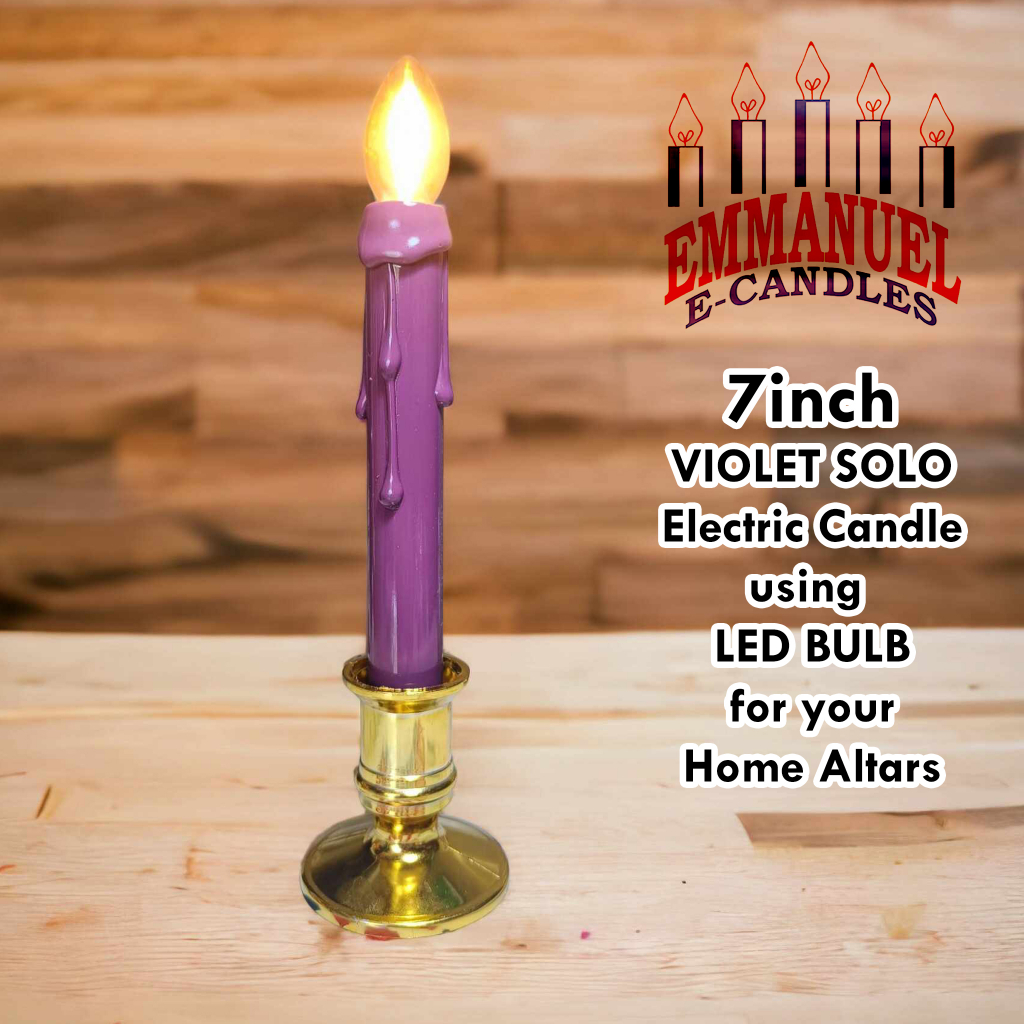 Emmanuel E-Candles Electric 7inch Violet Solo using LED Bulb | Shopee ...