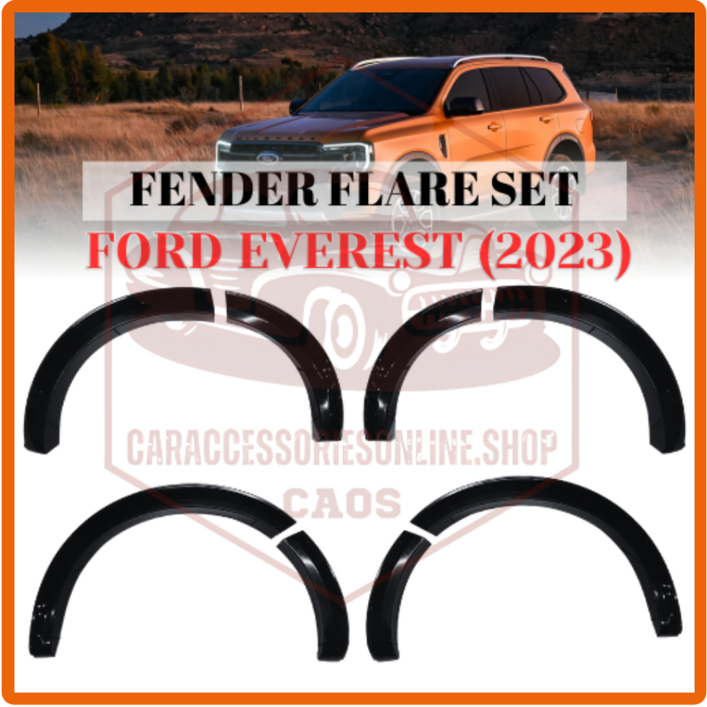 CAOS FORD EVEREST 2023 Fender Flare Cover Black (10099) | Shopee ...