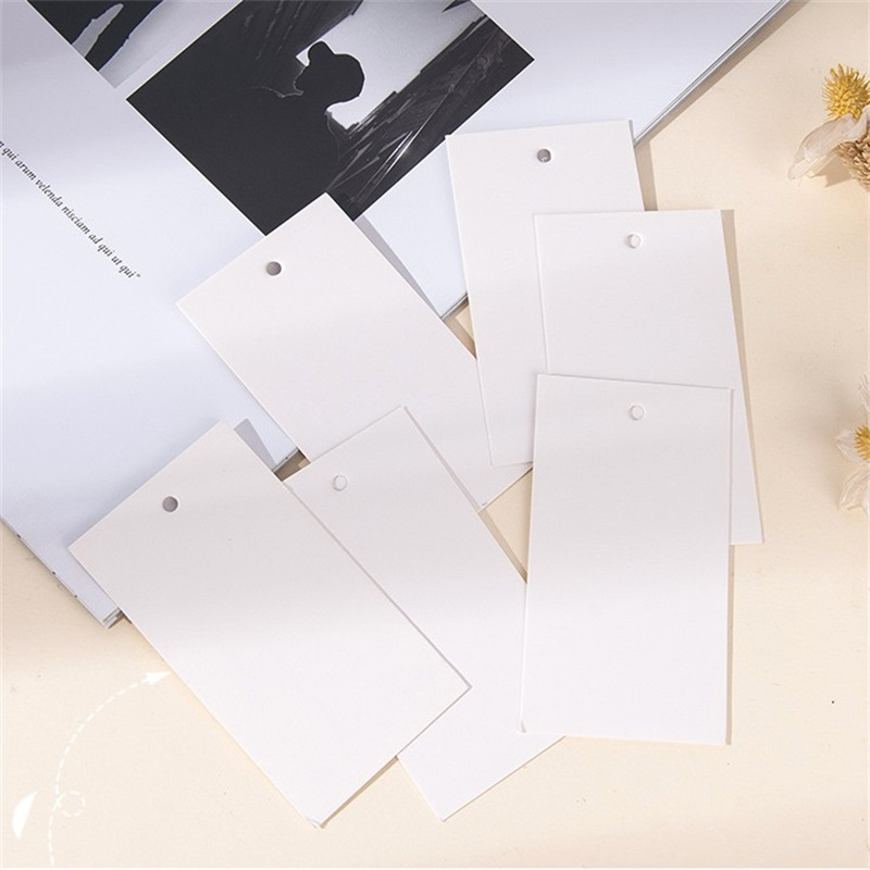 Blank Hang Tag Card Plain White Tag Price Paper Label for Labeling ...