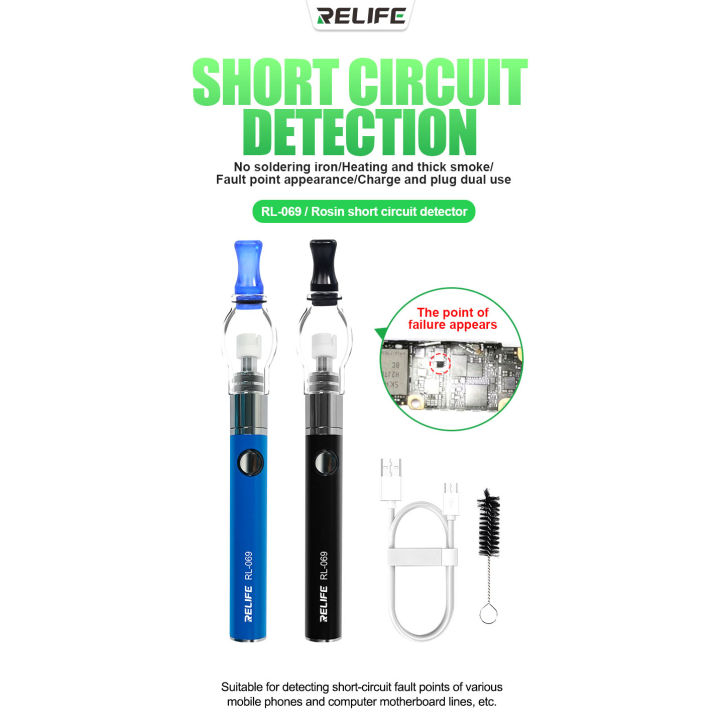 Rosin Dispenser Flux Pen Non Soldering Iron Mainboard PCB Short Circuit Detector Phone Repair