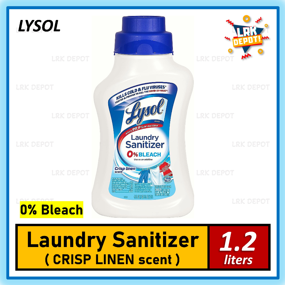 LYSOL Laundry Sanitizer 0 Bleach (Crisp Linen scent) 1.21 L Shopee