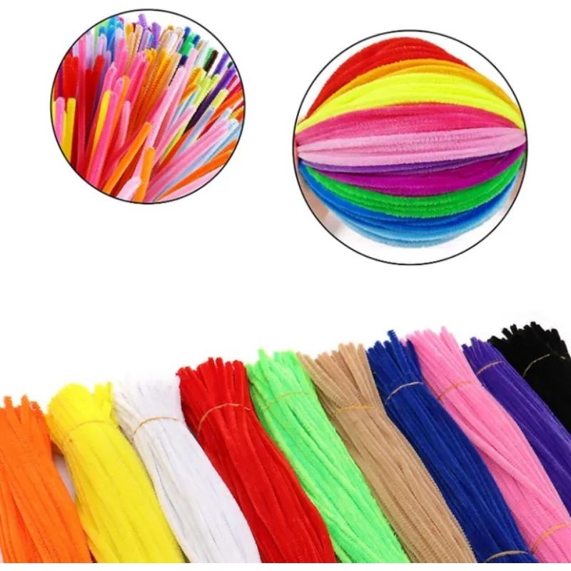 45-50pcs / 95-100pcs SINGLE COLOR ASSORTED per pack FUZZY WIRES ...