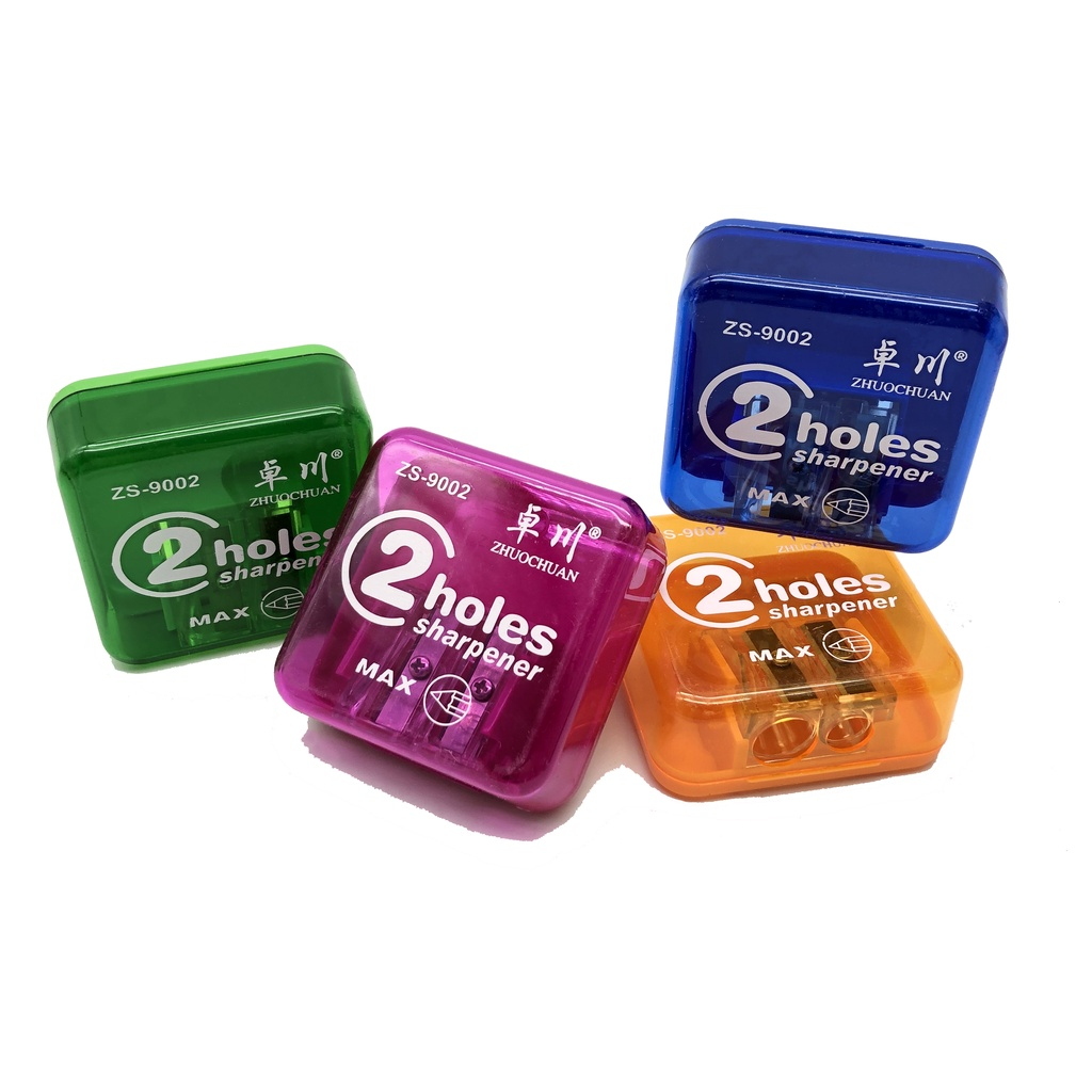 Double Hole Pencil Sharpener Manual Pencil Sharpener 2 Holes School ...