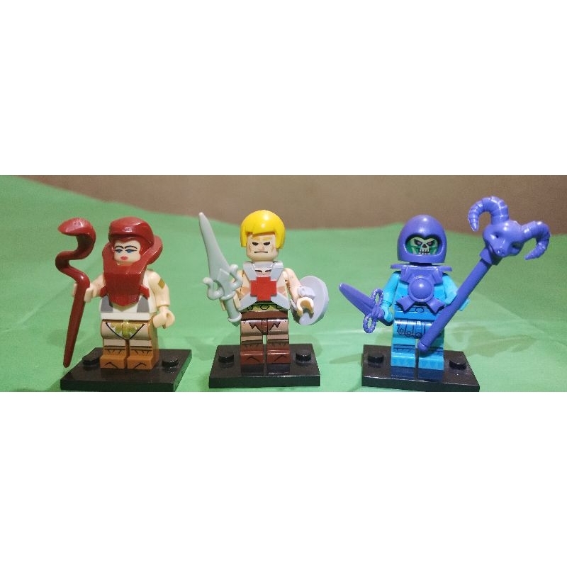 building block like compatible minifigures he man teela skeletor