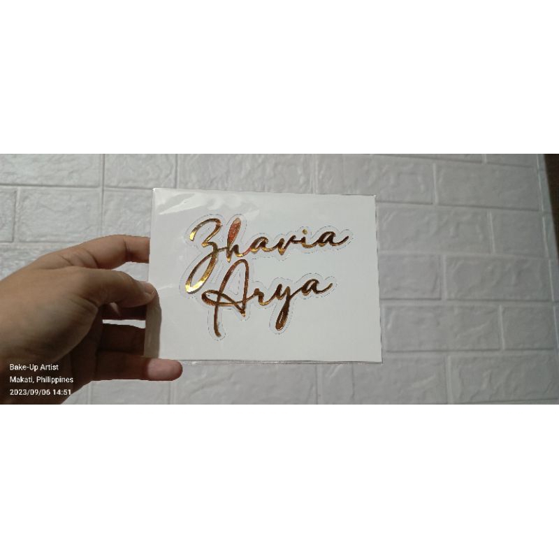 customized name (cardstock) Shopee Philippines