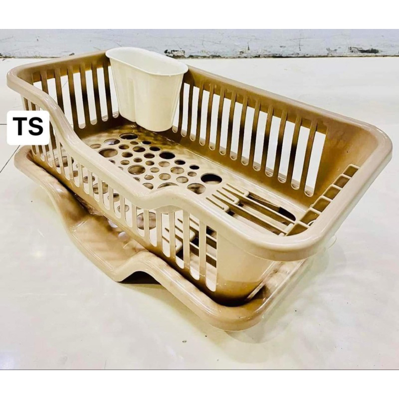 Beige dish drainer sale