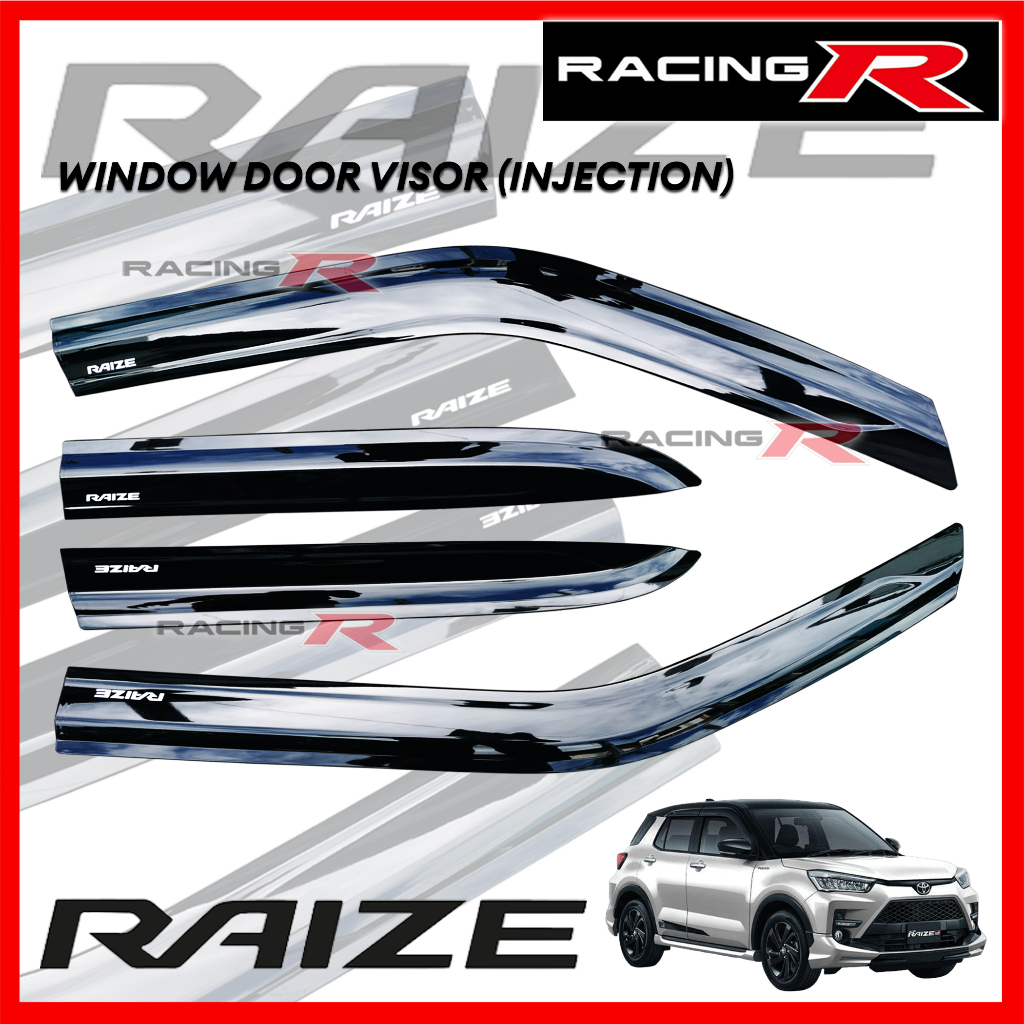 Toyota Raize 2022 to 2025 OEM / INJECTION TYPE Window Door Rain Visor