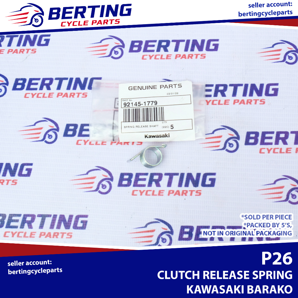 SPRING CLUTCH RELEASE SHAFT Kawasaki Barako B1 B2 Genuine 921451779