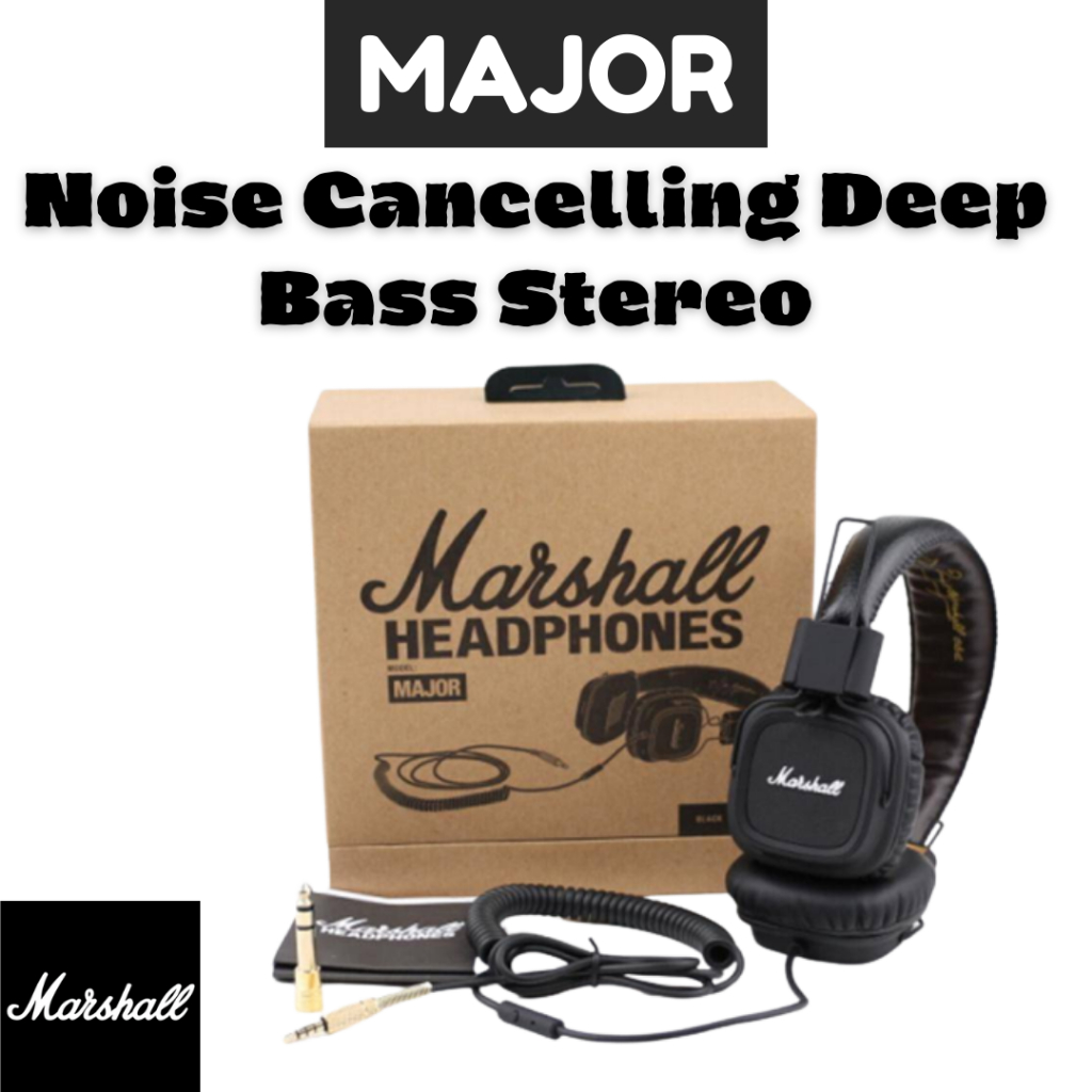 [5 YEARS WARRANTY]Marshall Major Leather Noise Cancelling FX 50