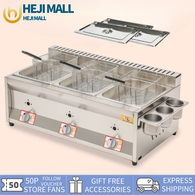 Multifunction deep fryer Commercial 304stainless steel deep fryer gas