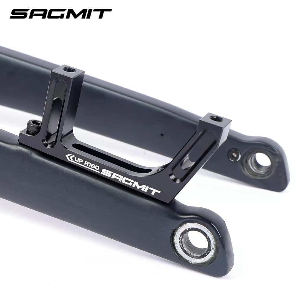 Sagmit Flat Mount Fork to Post Mount Adapter Alloy for 160/203mm Rotor