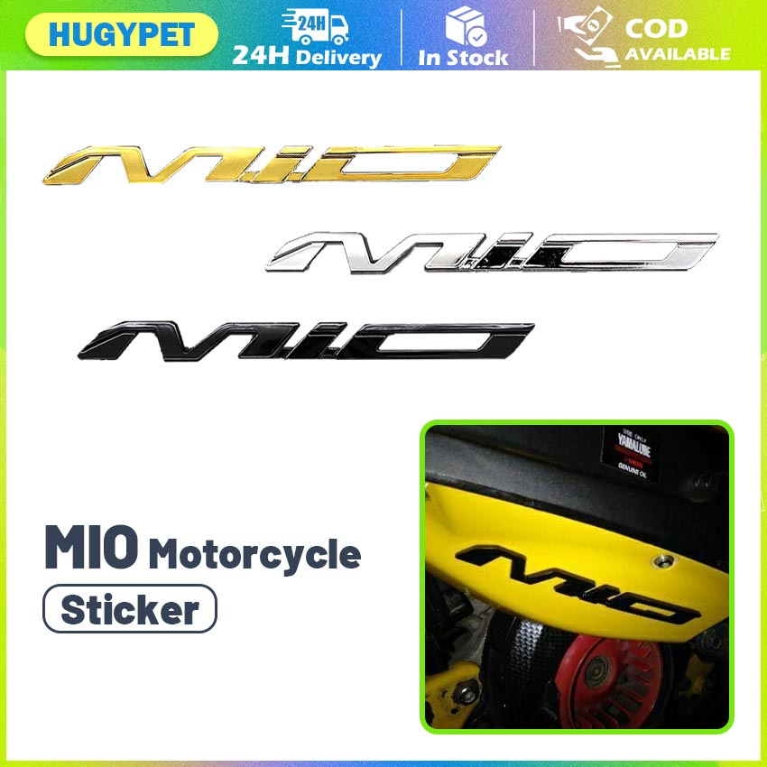 Motorcycle 3D Emblem Badge Sticker MIO Logo Decals Frame Body Tank ...